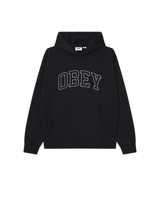 OBEY COLLEGIATE FADED PULLOVER BLK
