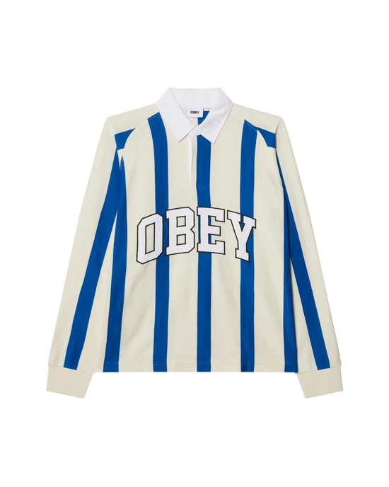 OBEY LANDON LS STRIPE POLO
