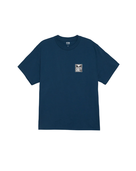 OBEY EYES ICON II CLASSIC T-SHIRT HARBOR BLUE