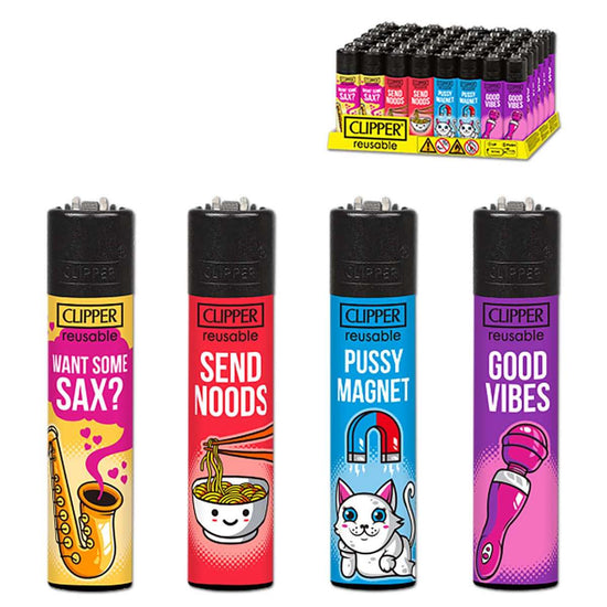 Clipper reusable PORN SLOGAN set di 4