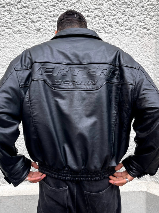 VERTERE RACING LEATHER JACKET - BLACK