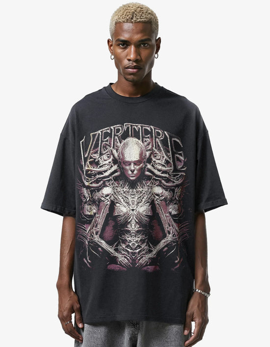 Vertere MEDUSA T-SHIRT - WASHED BLACK