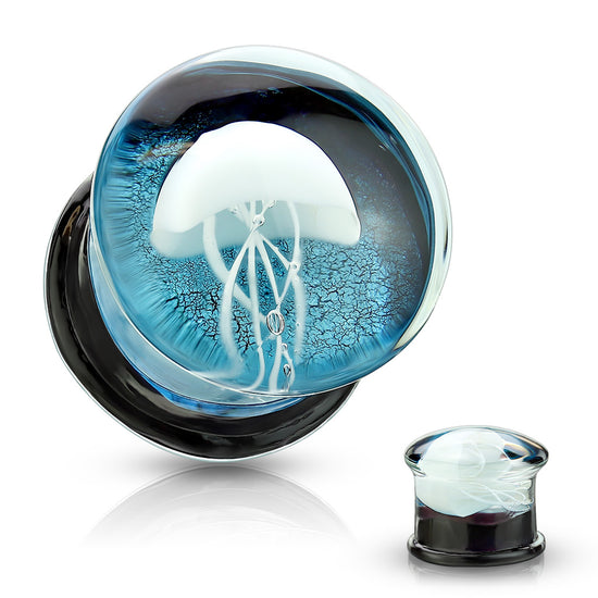 Jellyfish Double Flare Glass Plugs