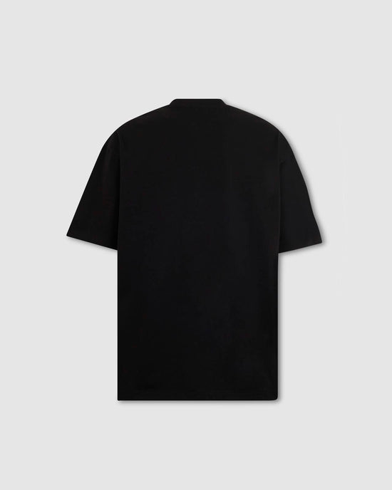 BLACK T-SHIRT WITH FRONT GLOW IN THE DARK MOUTH PRINT