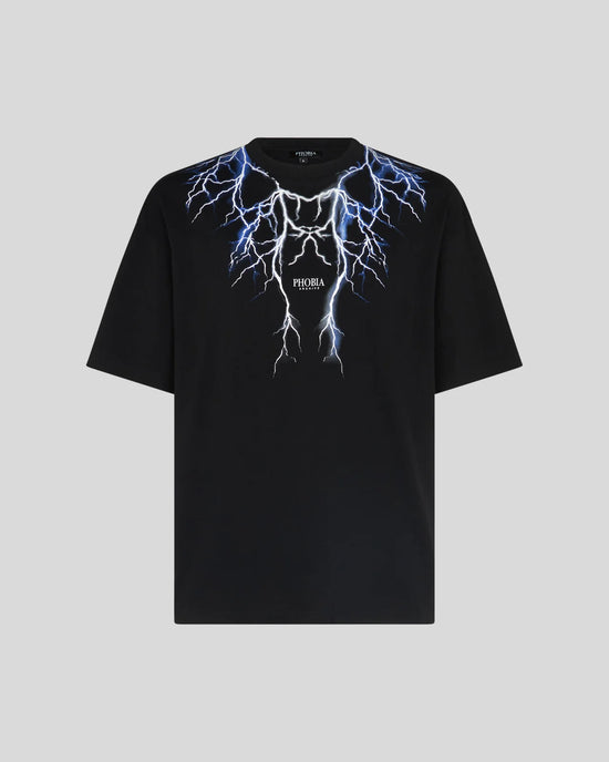 phobia archive BLUE AND GREY LIGHTNING T-SHIRT
