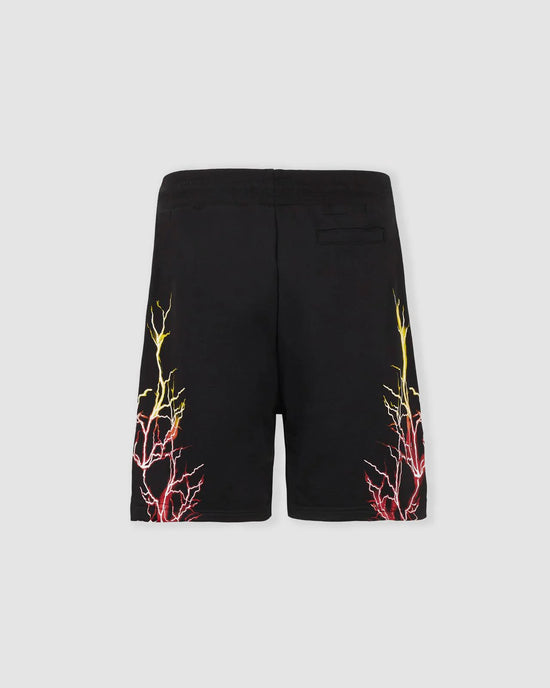 PHOBIA ARCHIVE RED AND YELLOW LIGHTNING SHORTS