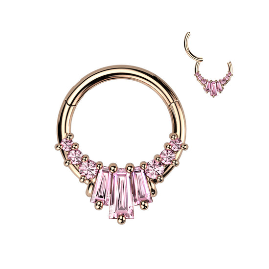 Septum alta qualità con pietre rose gold