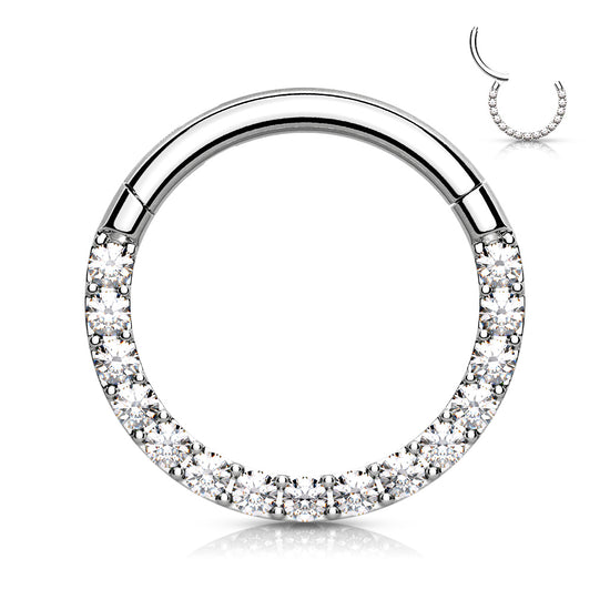 Septum Cerchio con brillantini con chiusura a click