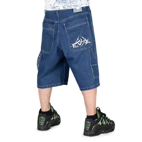 THE BLUESKIN BERMUDA IN CANVAS BAGGY blu scuro