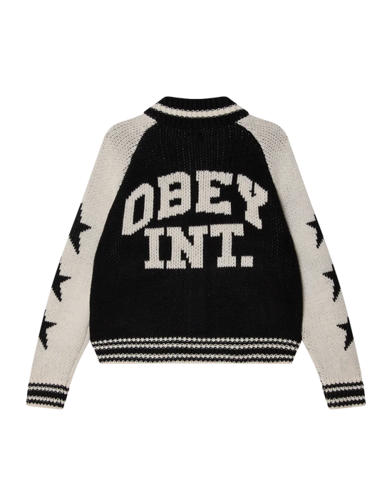 OBEY INT. COWICHAN SWEATER MAGLIONE BLK