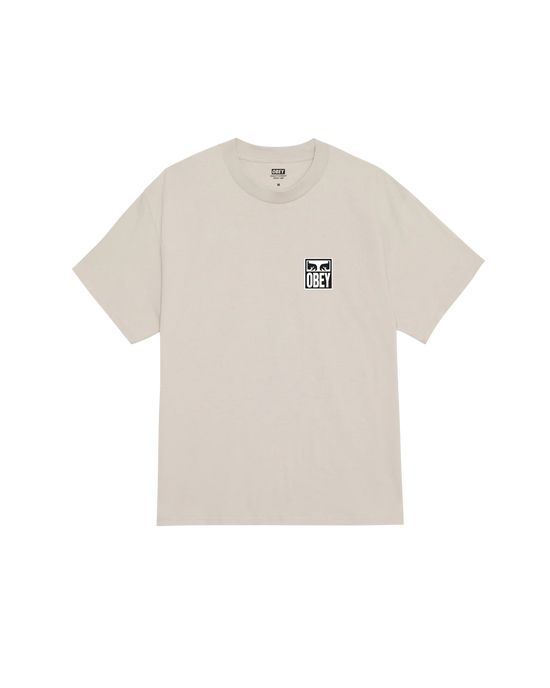 OBEY EYES ICON II CLASSIC T-SHIRT SILVER GREY