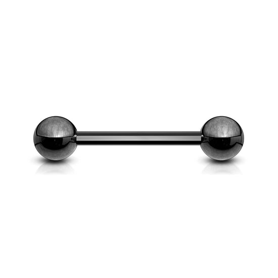 Titanio IP piercing lingua acciaio nero