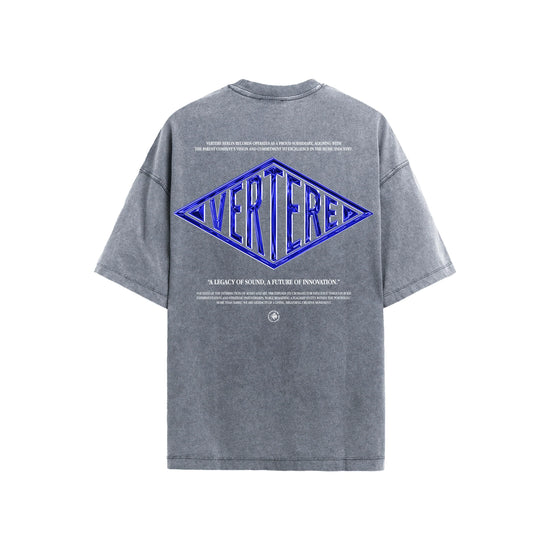 VERTERE BERLIN CORPORATE LOGO T-SHIRT - WASHED GREY