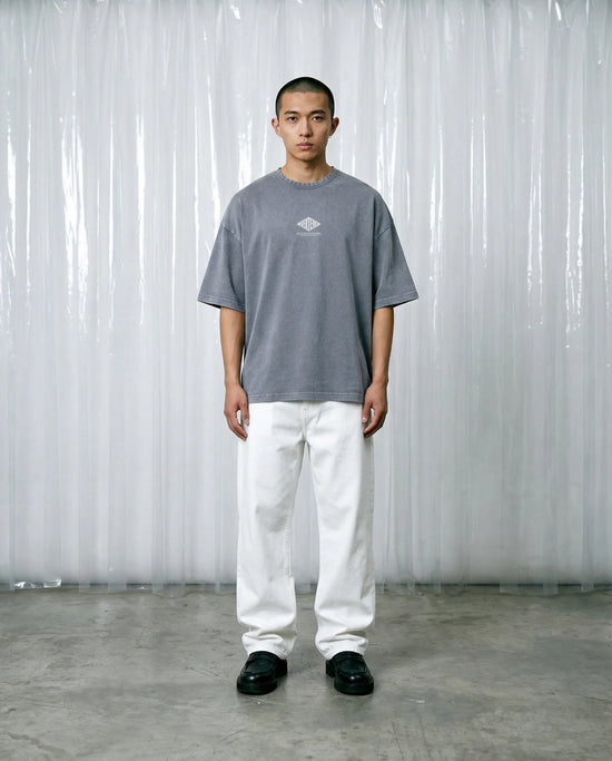 VERTERE BERLIN CORPORATE LOGO T-SHIRT - WASHED GREY