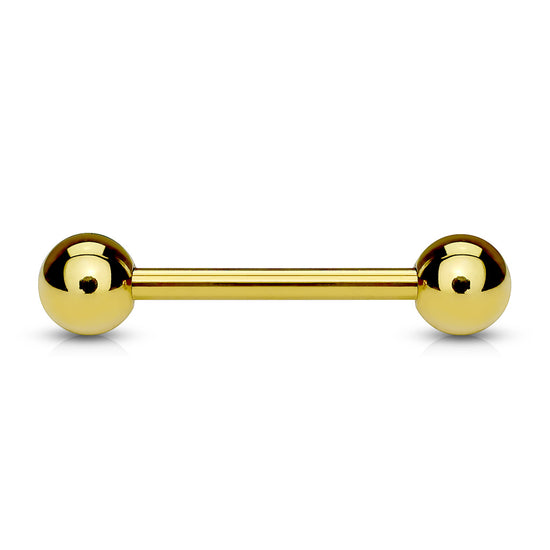 PIERCING LINGUA GOLD PLATED SURGICAL STEEL