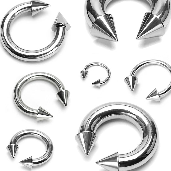 Spikes 316L Surgical Stainless Steel Circular Barbells