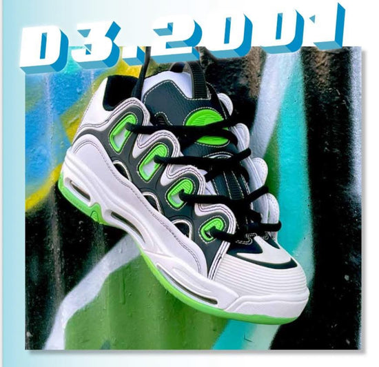 OSIRIS D3 2001 white black green
