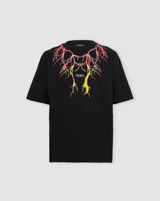 phobia archive RED AND YELLOW LIGHTNING T-SHIRT