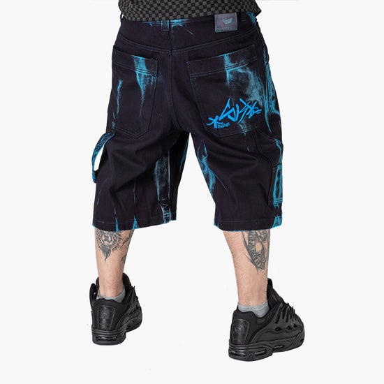 THE BLUESKIN BERMUDA BAGGY BLACK DIRTY TURCHESE