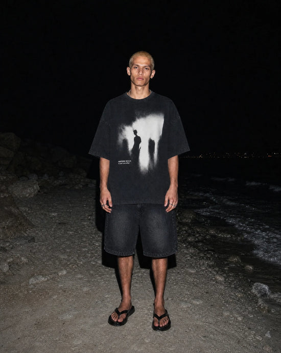VERTERE BERLIN ANONYMITY T-SHIRT - WASHED BLACK