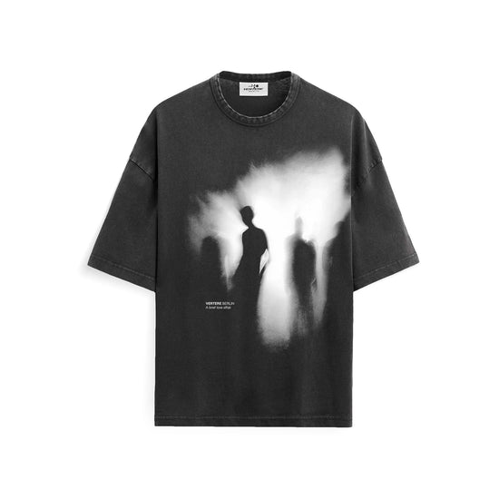 VERTERE BERLIN ANONYMITY T-SHIRT - WASHED BLACK