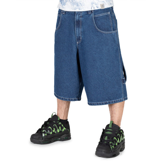 THE BLUESKIN BERMUDA IN CANVAS BAGGY blu scuro
