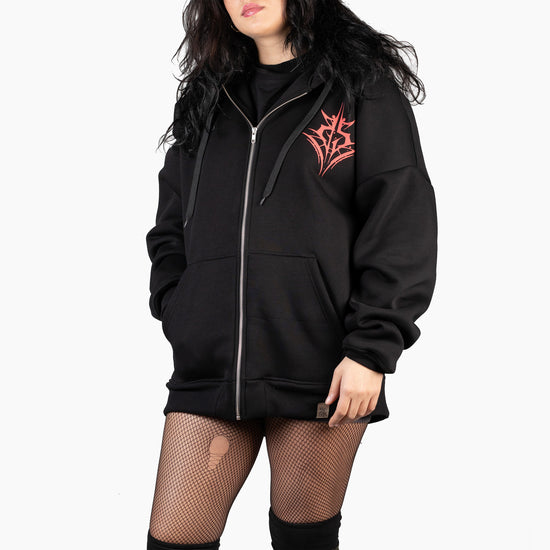 FELPA ZIP BLUESKIN LOGO RED