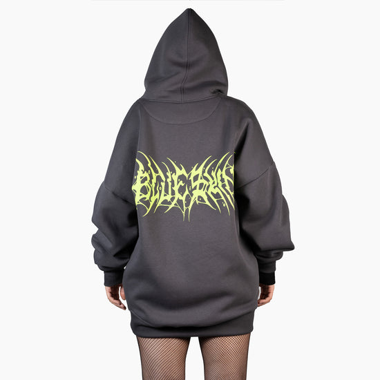 FELPA ZIP BLUESKIN LOGO FLUO