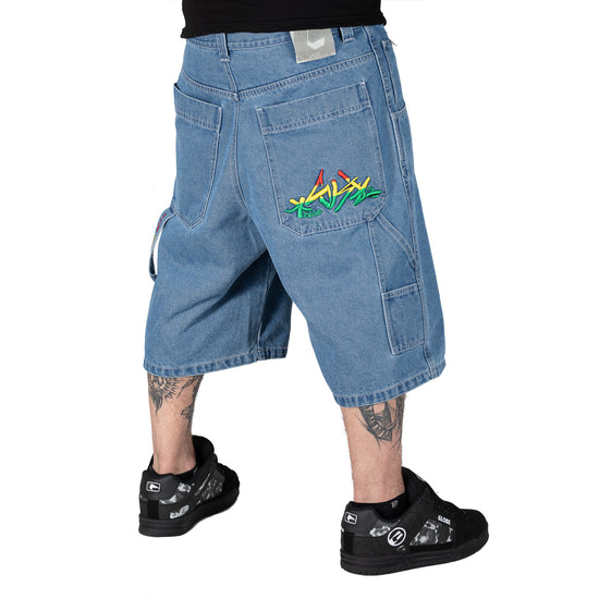 THE BLUESKIN BERMUDA BAGGY RASTA blu CHIARO
