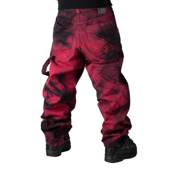 NEW! Pantaloni Baggy Uomo The Blueskin Warrior Tie-Dye Red Black