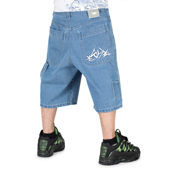 THE BLUESKIN BERMUDA IN CANVAS BAGGY blu chiaro