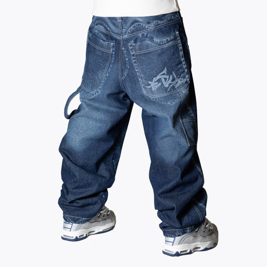 NEW! Jeans Baggy Uomo The Blueskin Warrior Blu Eco Wash Laser